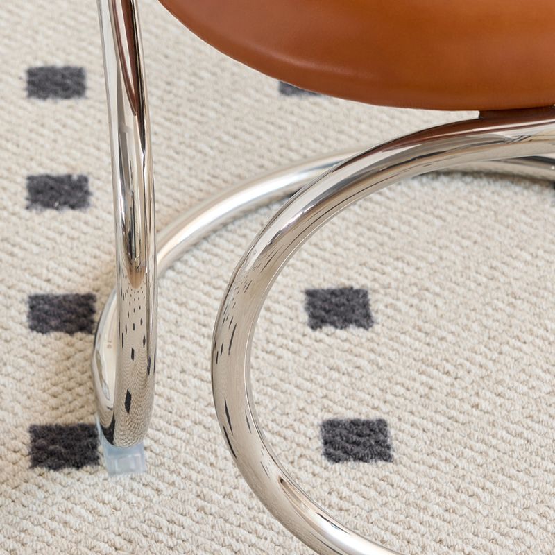 Industrial Style Arm Chair Upholstered Dining Chair for Living Room