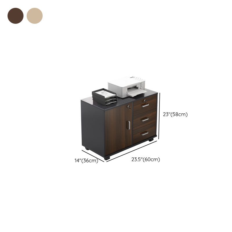 Modern File Cabinet Wood Lock Storage Filing Cabinet with Wheels Clearhalo 'Filing Cabinets' 'filling_cabinets' 'furn' 'furn_filling_cabinets' 'Furniture' 'Office Furniture' 1200x1200_3076bc8e-b50a-4ef7-b274-ecf5d176d122