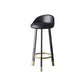 Glam Metal Barstool Faux Leather Footrest Stool in Matte Finsih for Indoor Clearhalo 'Bar Furniture' 'Bar Stools' 'bar_stools' 'furn' 'furn_bar_stools' 'Furniture' 'Kitchen & Dining Furniture' 1200x1200_3079bf0e-5e5d-4549-a256-3a40fcff3035