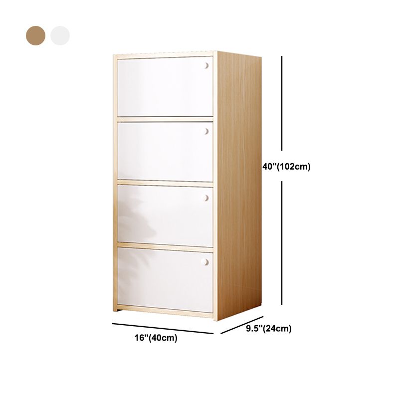 15,74 "L Armoire à accent moderne Armoire de rangement en bois avec étagères
