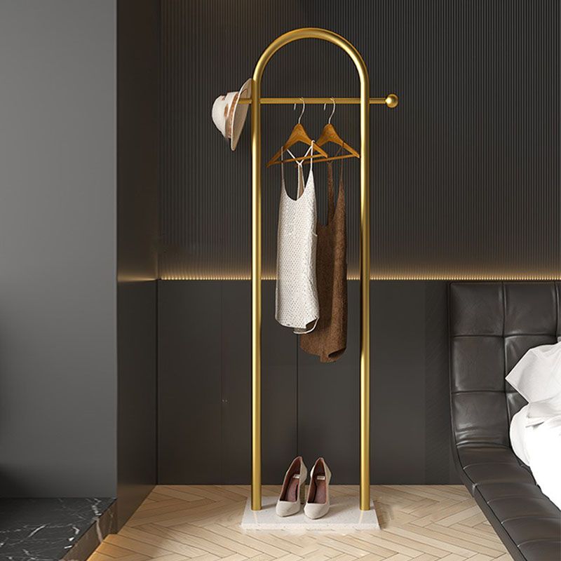 Kit de entrada de metal contemporáneo riel colgante y 2 ganchos colgador de abrigo