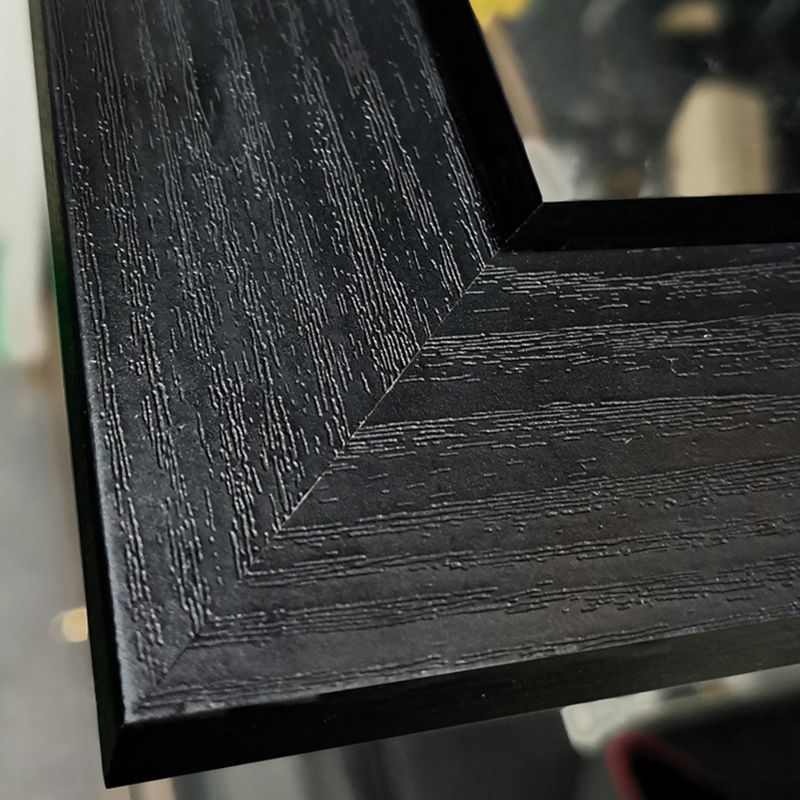 Armoire contemporaine à 2 tiroirs en bois noir, armoire à accent rectangle