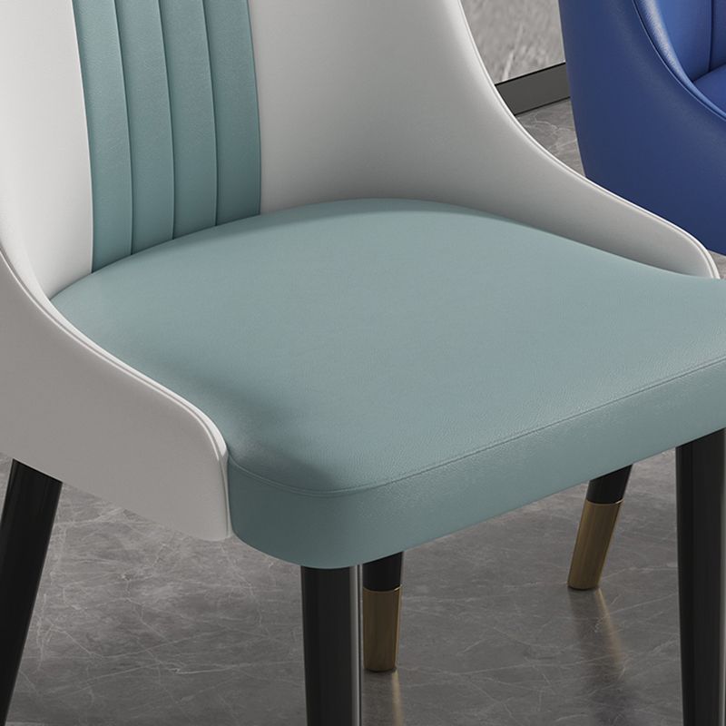 Nordic Style Leather Dining Chairs Armless Solid Back Chair for Home Clearhalo 'Dining Chairs' 'Dining Tables & Seating' 'dining_chair' 'furn' 'furn_dining_chair' 'Furniture' 'furniture_dining_chair' 'Kitchen & Dining Furniture' 1200x1200_307c9be1-6e9e-4dfa-8edf-657f03b1ae59