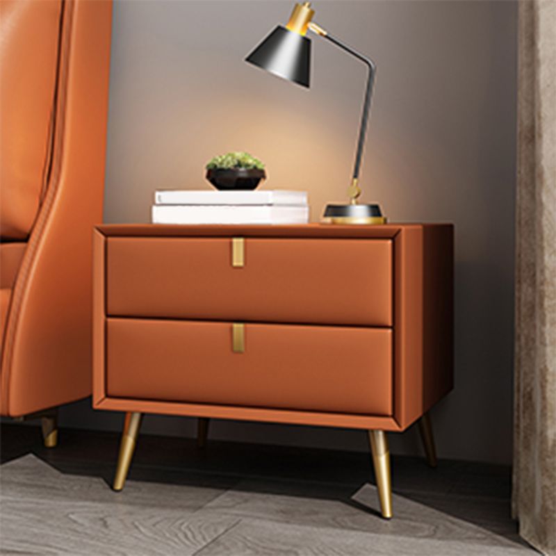 Mesa de almacenamiento de cajones moderna de madera sólida 2 Cajón de cajones de la cama de cajones