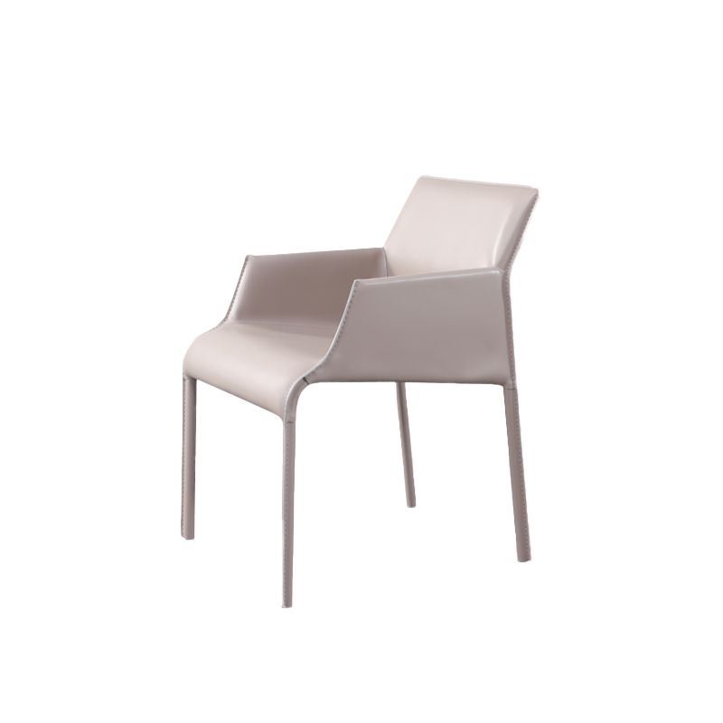 Moderne binnengestoffeerde tankstoel Faux lederen eetkamerstoel voor eetkamer