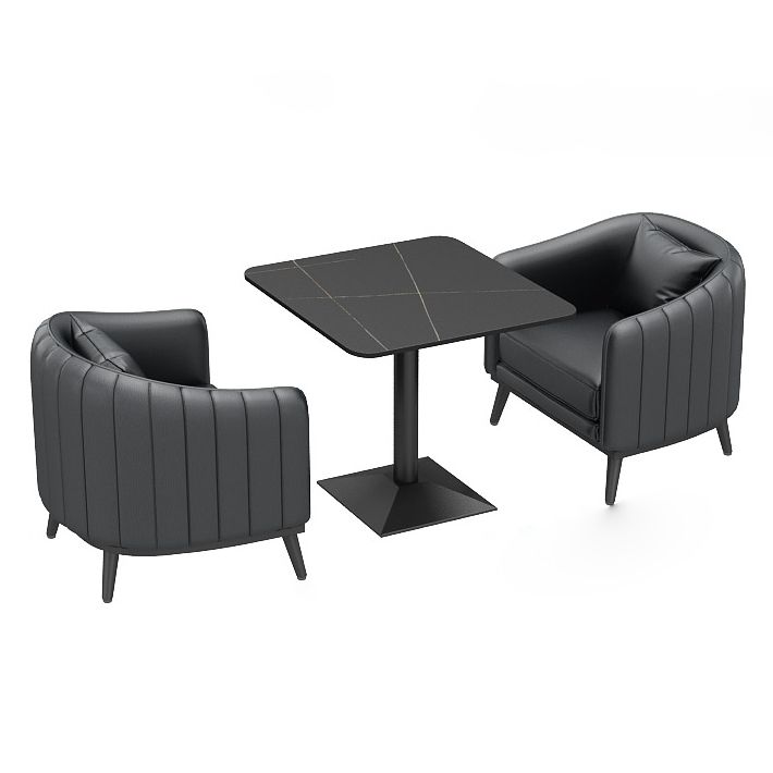 Industrial Style Dining Table Black Base Dining Table for Dining Room Clearhalo 'Dining Tables & Seating' 'Dining Tables' 'dining_table' 'furn' 'furn_dining_table' 'Furniture' 'furniture_dining_table' 'Kitchen & Dining Furniture' 'kitchen' 'kitchen_dining_table' 1200x1200_307dfd61-89dc-45df-a627-ceb37c65bdf7