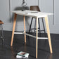 Modern Indoor Rectangle Trestle Bar Dining Table in Stone and Wood Clearhalo 'Bar Furniture' 'Bar Tables' 'bar_tables' 'furn' 'furn_bar_tables' 'Furniture' 'Kitchen & Dining Furniture' 1200x1200_307e7d9c-e833-42dd-91f1-ab18ec393f54