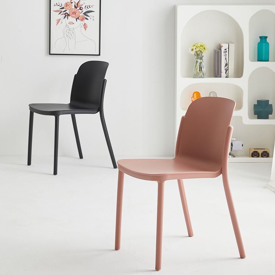 Dining Room Contemporary Dining Chair Plastic Stacking Side Chair