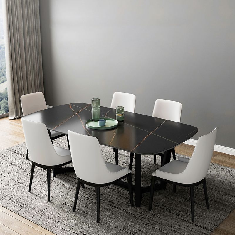 Contemporary 1/2/5/7 Pieces Dining Set Rectangle Dining Table Set Clearhalo 'Dining Room Sets' 'Dining Tables & Seating' 'dining_room_set' 'furn' 'furn_dining_room_set' 'Furniture' 'furniture_dining_room_set' 'Kitchen & Dining Furniture' 'kitchen&dining_furn' 'kitchen' 1200x1200_3081121c-52a3-4923-b238-e8acf873a955