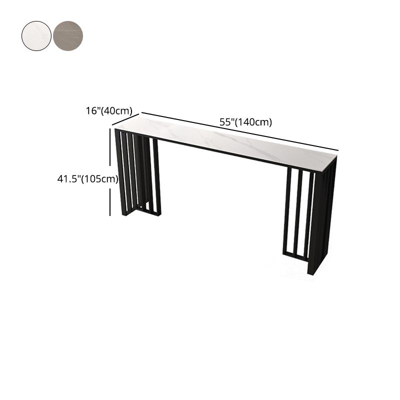 Contemporary Style Sintered Stone Table Rectangle Bar Counter Table for Home Clearhalo 'Bar Furniture' 'Bar Tables' 'bar_tables' 'furn' 'furn_bar_tables' 'Furniture' 'furniture_bar_tables' 'Kitchen & Dining Furniture' 1200x1200_30859c08-c621-45dd-a58f-c3e3322e3868
