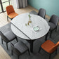 Stone Top Dining Table Contemporary Round Dining Table with 4 Legs Clearhalo 'Dining Tables & Seating' 'Dining Tables' 'dining_table' 'furn' 'furn_dining_table' 'Furniture' 'furniture_dining_table' 'Kitchen & Dining Furniture' 'kitchen' 'kitchen_dining_table' 1200x1200_30862285-ca2e-4a4b-b6e1-a26562c3b3e5