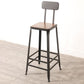 1/3 Pieces Industrial Iron Bistro Set Round Bar Table Set with Pine Wood Top