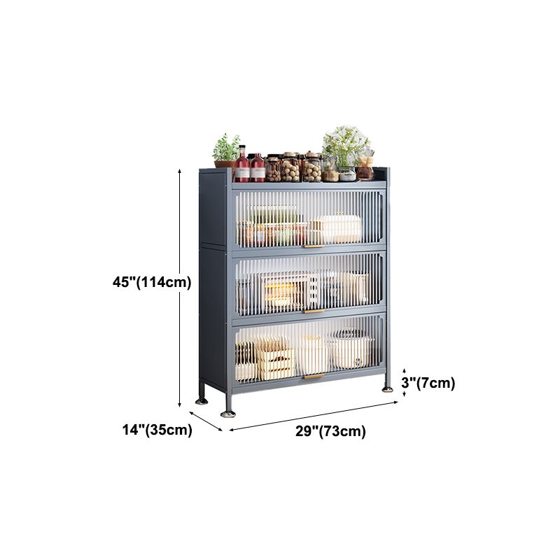 Modern Style Kitchen Server Glass Doors Metal Frame Server for Living Room Clearhalo 'buffet_sideboard' 'Buffets & Sideboards' 'furn' 'furn_buffet_sideboard' 'Furniture' 'furniture_buffet_sideboard' 'Kitchen & Dining Furniture' 1200x1200_30880f42-d727-422b-ae0b-bde21bbbd2f0