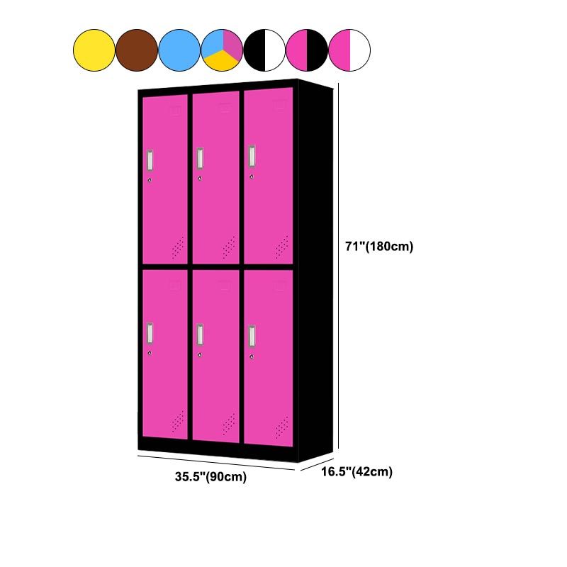 Metal Matte Finish Cabinet Contemporary Style Storage Cabinet with Hinged Doors Clearhalo 'Armoires & Wardrobes' 'armoires_wardrobes' 'Bedroom Furniture' 'furn' 'furn_armoires_wardrobes' 'Furniture' 1200x1200_30887302-2d03-45a9-ba16-3eae36be2b65