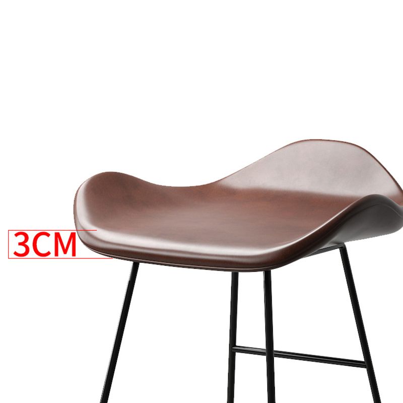 Industrial Style Bar-stool PU Leather Counter Bar Stool with Metal Legs for Home Clearhalo 'Bar Furniture' 'Bar Stools' 'bar_stools' 'furn' 'furn_bar_stools' 'Furniture' 'furniture_bar_stools' 'Kitchen & Dining Furniture' 1200x1200_30887c8e-88a6-462a-b12c-b18158e15b81