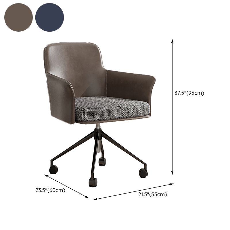 ミッドバックオフィスチェアコンテンポラリースイベルローリングタスクチェア