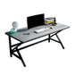 Contemporary Computer Desk Home Stone Office Desk with Black Legs