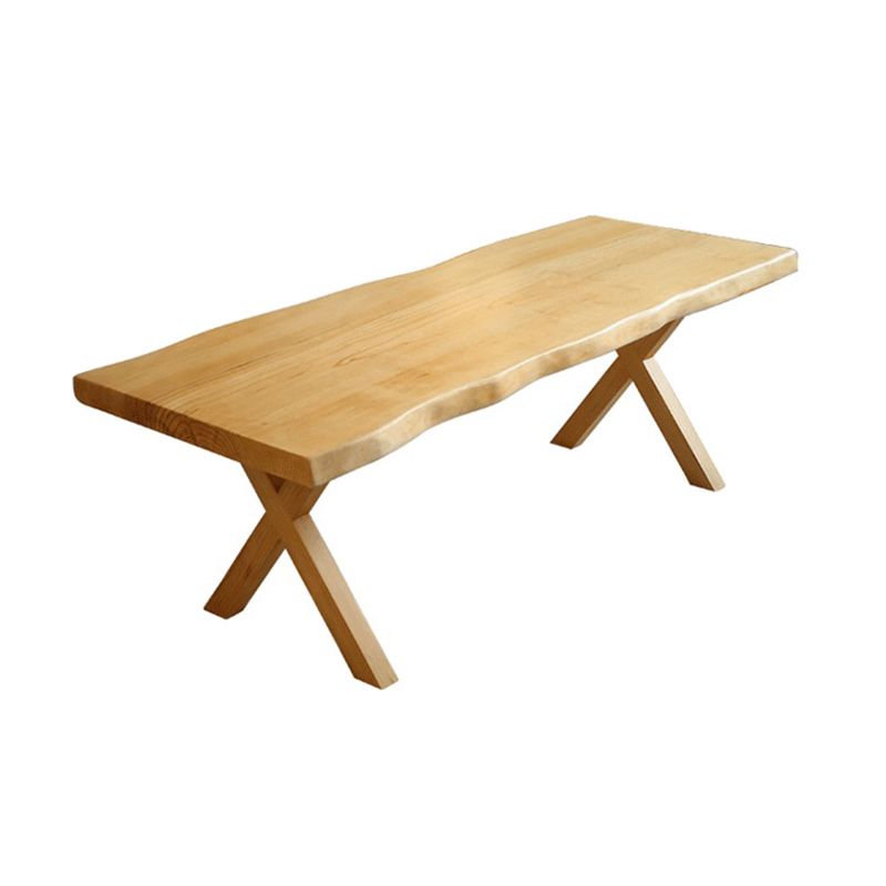 Contemporary Solid Wood Dining Table Double Pedestal Dining Table