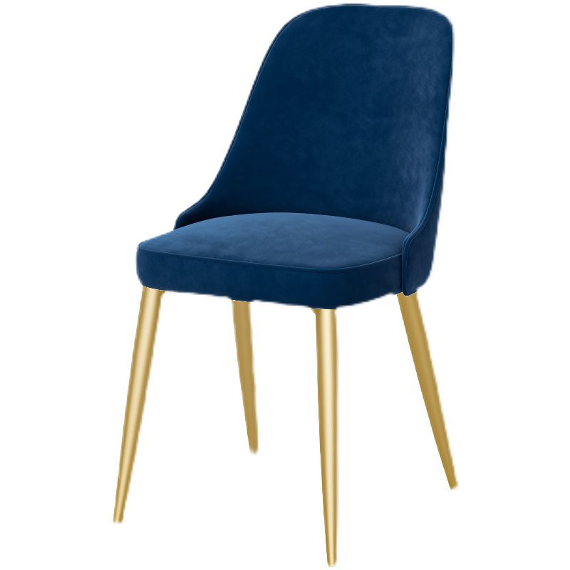 Modern Mental Solid Back Dining Side Chair Gold Kitchen Dining Side Chair Clearhalo ' kitchen&dining_furn' 'Dining Chairs' 'Dining Tables & Seating' 'dining_chair' 'furn' 'furn_dining_chair' 'Furniture' 'furniture_dining_chair' 'Kitchen & Dining Furniture' 'kitchen' 1200x1200_308a9a4c-4a09-4fb9-8cd4-c76d3bb63dec