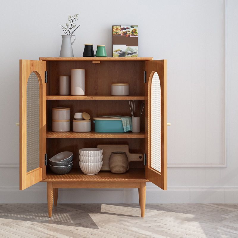 Cuffet in stile moderno Sideboard in legno massiccio da 42,5 "Herbone a buffet con armadi