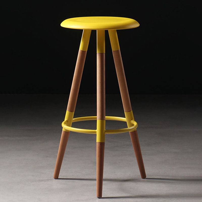 Modern Round Seat Counter Stool Solid Wood Backless Counter-height Stool Clearhalo 'Bar Furniture' 'Bar Stools' 'bar_stools' 'furn' 'furn_bar_stools' 'Furniture' 'Kitchen & Dining Furniture' 1200x1200_308d2d8f-f222-4298-9b29-b996bb59a9bf