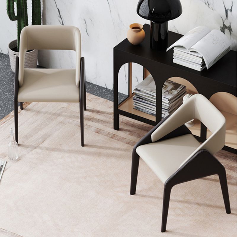 Open achterzijde eetstoelen moderne gestoffeerde dineren accentstoel