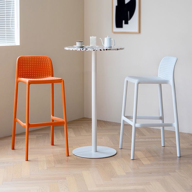 Modern Armless Backrest Counter Stool Plastic Cafe Bar Stool with Plastic Seat Clearhalo 'Bar Furniture' 'Bar Stools' 'bar_stools' 'furn' 'furn_bar_stools' 'furniture_bar_stools' 'Kitchen & Dining Furniture' 'kitchen&dining_furn' 'kitchen' 'kitchen_furn' Furniture' 1200x1200_308f8c34-4d05-47ff-83ac-1ac6e4c8970d