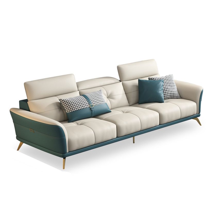 Smoking-Armse-Sofa 35,43 "Hoch echtes Leder-Tufted-Split-Back-Sofa