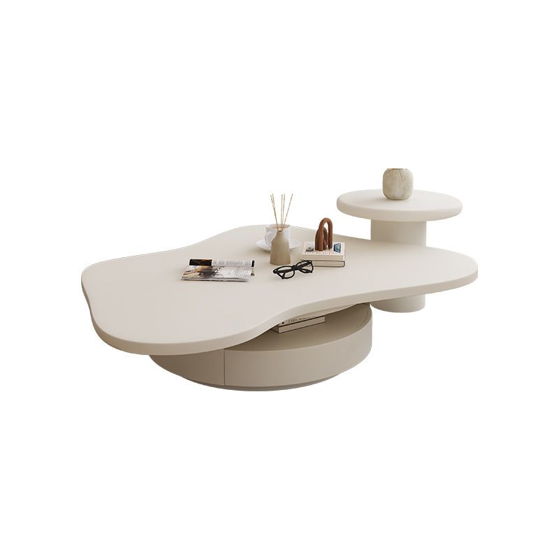 13"H Contemporary Coffee Table White Coffee Cocktail Table with Drawer Clearhalo 'Coffee & Accent Tables' 'Coffee Tables' 'coffee_tables' 'furn' 'furn_coffee_tables' 'Furniture' 'Living Room Furniture' 1200x1200_30920205-91ff-4f2c-accf-4586c4ed831b