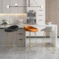 Faux Leder Armless Counterhocker Industrial Low Back Bar Stool