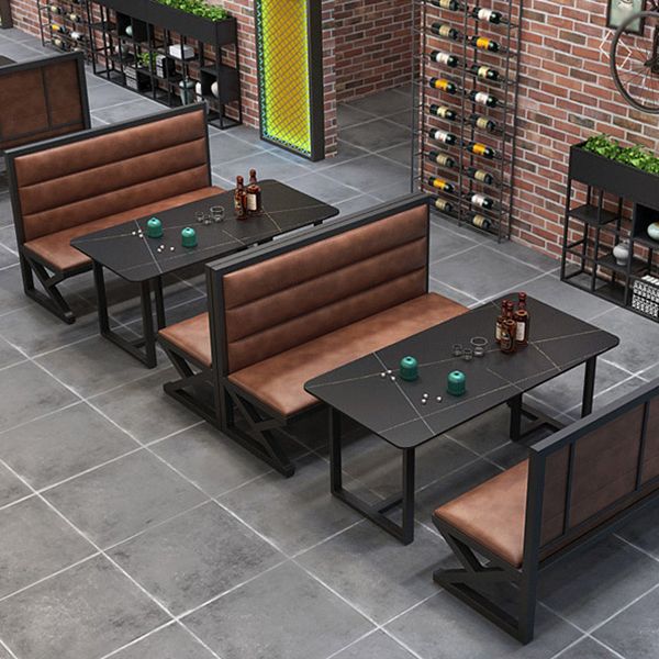 Industrial Rectangle Dining Room Table Sintered Stone Table with Black Double Pedestal Clearhalo ' dining_table' 'Dining Tables & Seating' 'Dining Tables' 'furn' 'furn_dining_table' 'Furniture' 'furniture_dining_table' 'Kitchen & Dining Furniture' 'kitchen&dining_furn' 'kitchen' 'kitchen_dining_table' 1200x1200_30943e50-52ad-4659-88fa-a3a9508145c4