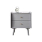 2 cassetti tavolino notturno moderno con gambe, alti, alti 20,9 "