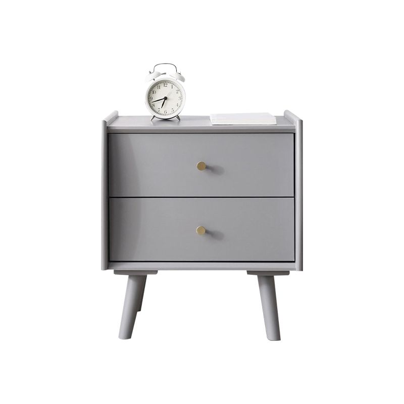 2 cassetti tavolino notturno moderno con gambe, alti, alti 20,9 "