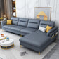 124.01" L x 70.86" W x 35.43" H Faux Leather Sectional Pillow Top Arm Sofa and Chaise Clearhalo 'furn' 'furn_sectionals' 'Furniture' 'furniture_sectionals' 'kitchen' 'kitchen_sectionals' 'Living Room Furniture' 'Sectionals' 1200x1200_3094bc2a-2aa2-43d6-9746-e19e2007a660