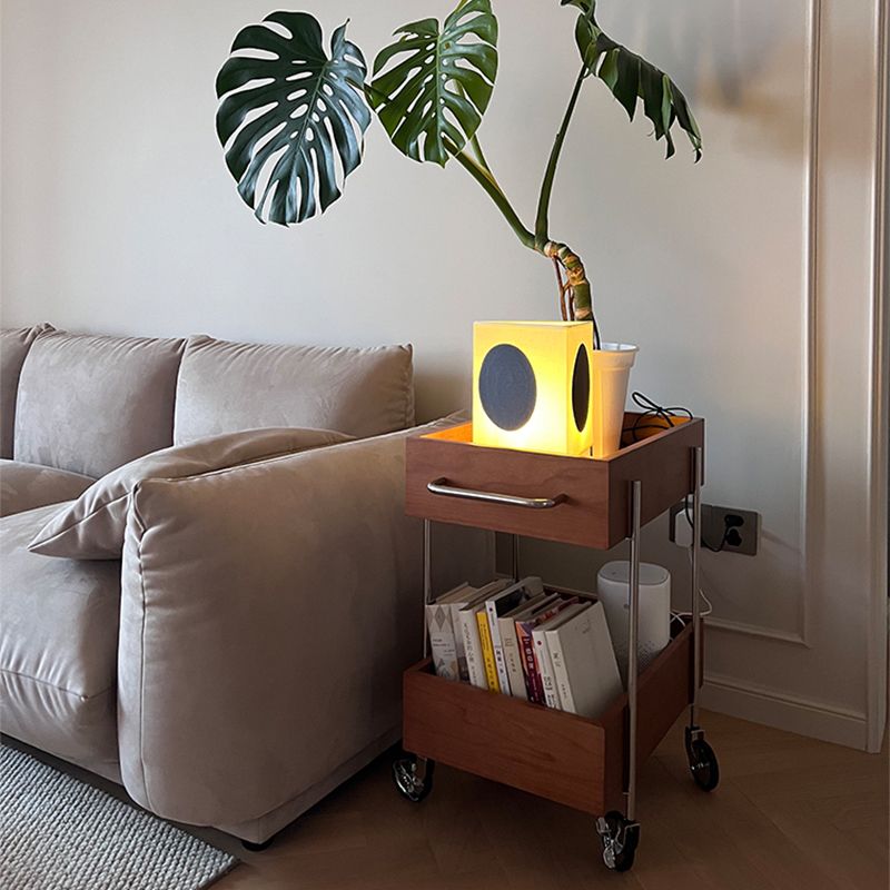 Industrial Sofa Side Accent Table with 2 Shelves in Wood for Living Room Clearhalo 'Coffee & Accent Tables' 'End & Side Tables' 'end_side_tables' 'furn' 'furn_end_side_tables' 'Furniture' 'Living Room Furniture' 1200x1200_309625eb-2ac9-410e-abd6-7710c16928a4