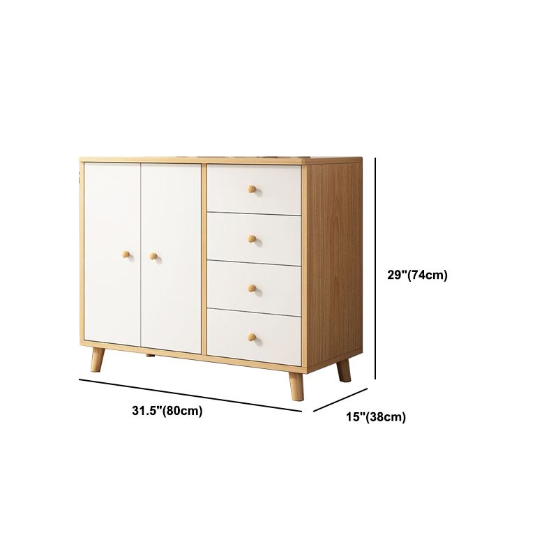 14.96" Wide Modern Wood Accent Chest with Drawer Rectangle Accent Cabinet