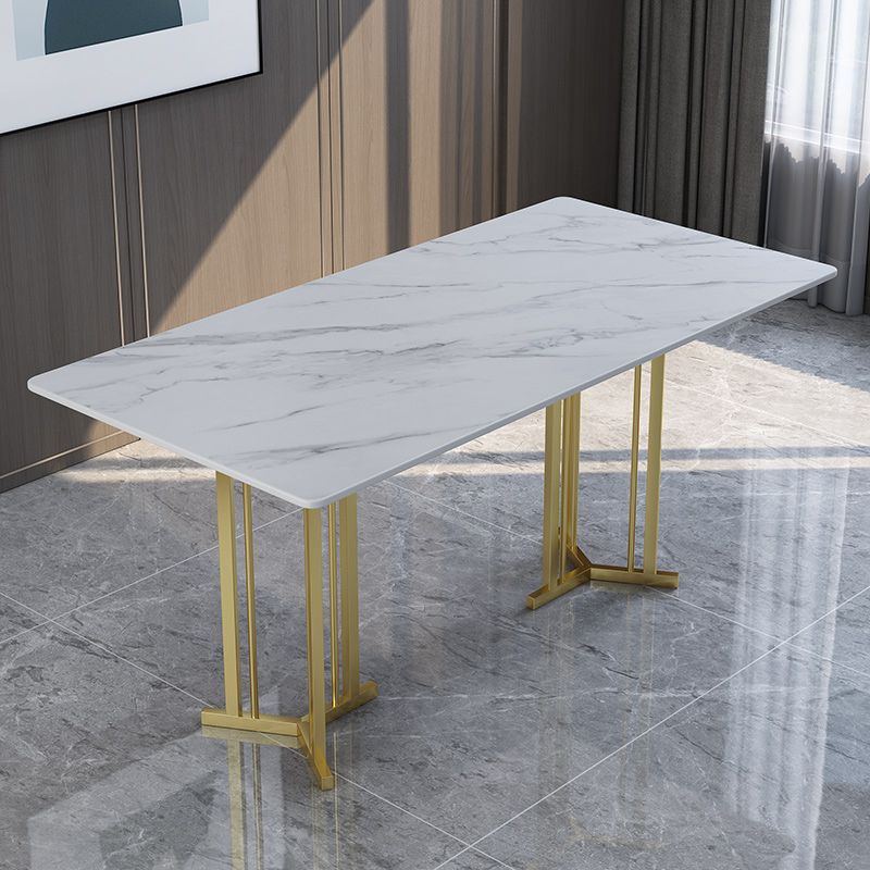 Sintered Stone Dining Table Traditional Luxury Rectangle Table with Gold Frame Clearhalo ' dining_table' 'Dining Tables & Seating' 'Dining Tables' 'furn' 'furn_dining_table' 'Furniture' 'furniture_dining_table' 'Kitchen & Dining Furniture' 'kitchen&dining_furn' 'kitchen' 'kitchen_dining_table' 1200x1200_309dabe1-cb1a-4eb8-a941-3fd194023ce9