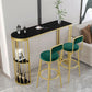 Modern Sintered Stone Bistro Bar Table Metal Base Bar Table with Storage for Home Clearhalo 'Bar Furniture' 'Bar Tables' 'bar_tables' 'furn' 'furn_bar_tables' 'Furniture' 'Kitchen & Dining Furniture' 1200x1200_309f4cc9-39ed-4c8c-b254-edb7cc00205f