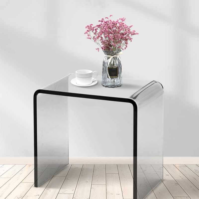 Acrylic Living Room Side Table Modern Rectangular Sled End Table Clearhalo 'Coffee & Accent Tables' 'End & Side Tables' 'end_side_table' 'end_side_tables' 'furn' 'furn_end_side_tables' 'Furniture' 'furniture_end_side_table' 'Living Room Furniture' 1200x1200_309fe367-307c-449f-a58e-bdee7d07c701