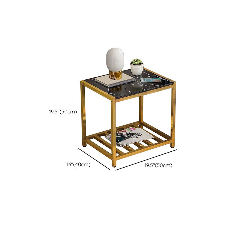 Table de chevet de table de rangement ouvert contemporain