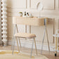 Mirrored Engineered Wood Makeup Dressing Table with Padded Stool