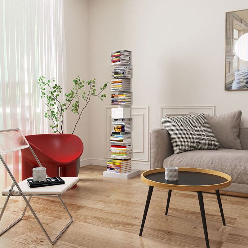 Hedendaagse stijl geometrische boekenkast verticale gesloten back -boekenplank