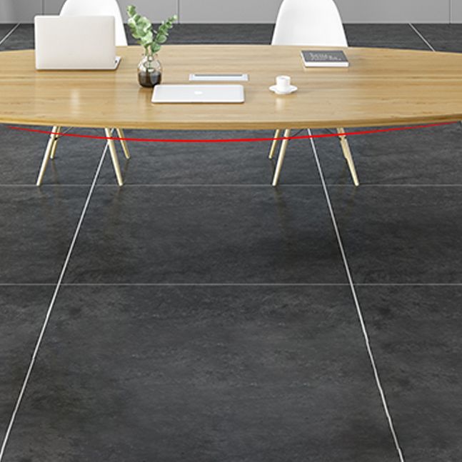 Wooden Oval Office Desk Parsons Base 29.53" Tall Writing Desk Clearhalo 'furn' 'furn_office_desk' 'Furniture' 'Office Desks' 'Office Furniture' 'office_desk' 1200x1200_30a92cb8-ec54-4809-a0e8-d384435ba913