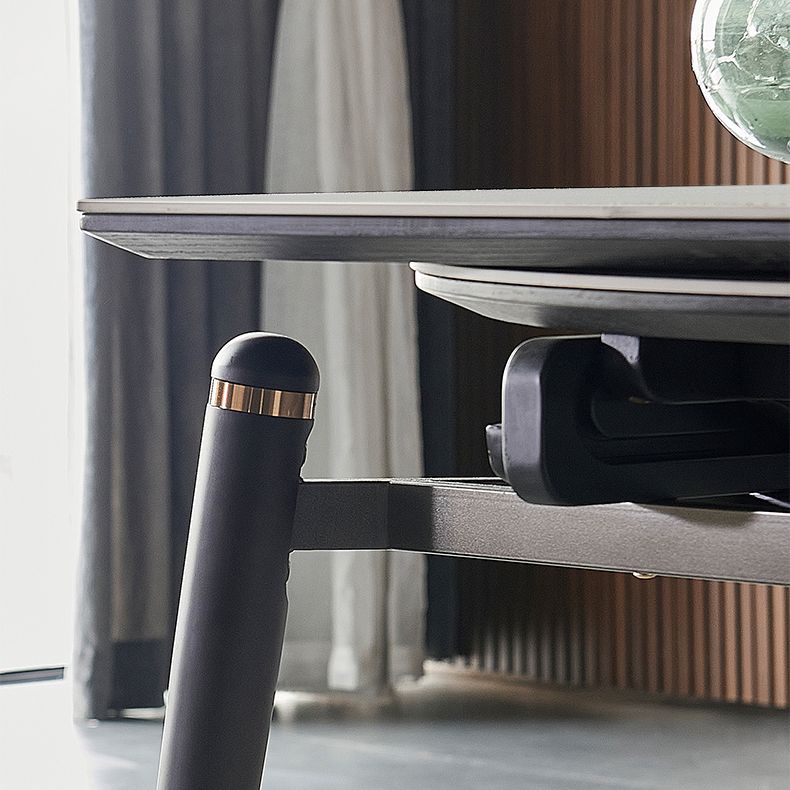 Modern 1/4/5 Pieces Dining Sintered Stone Dining Table Set with Metal Legs for Home Clearhalo 'Dining Room Sets' 'Dining Tables & Seating' 'dining_room_set' 'furn' 'furn_dining_room_set' 'Furniture' 'furniture_dining_room_set' 'Kitchen & Dining Furniture' 'kitchen&dining_furn' 'kitchen' 1200x1200_30aa6255-f56d-4a06-9c61-d8ffc775f17a