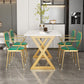 Nordic 1/5/7 Pieces Dining Set Rectangle Stone Dining Table for Dining Room