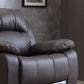Contemporaneo home theater recliner in metallo rock manuale di botton di colore solido