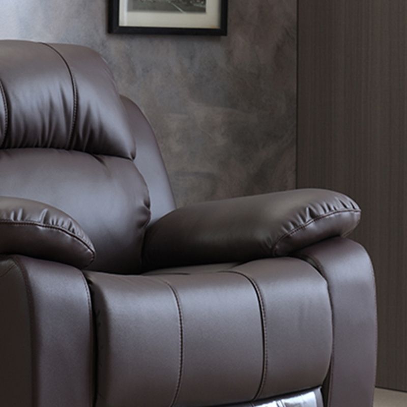 Contemporaneo home theater recliner in metallo rock manuale di botton di colore solido
