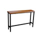 Modern Wood Bar Height Table with Rectangle Table Top Black Trestle Table - 42" H Clearhalo 'Bar Furniture' 'Bar Tables' 'bar_tables' 'furn' 'furn_bar_tables' 'Furniture' 'furniture_bar_tables' 'Kitchen & Dining Furniture' 1200x1200_30aba01a-f169-4645-abd7-d2d482433914