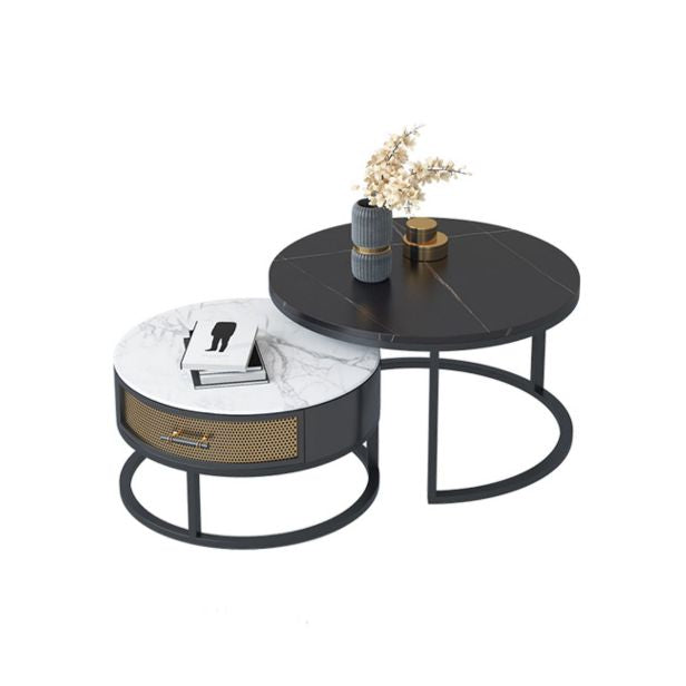 Frame 2 Nesting Coffee Table Set Modern Slate Cocktail Table with Drawer Clearhalo 'Coffee & Accent Tables' 'Coffee Tables' 'coffee_tables' 'furn' 'furn_coffee_tables' 'Furniture' 'Living Room Furniture' 1200x1200_30abd420-0497-4816-8f34-d49ae3b42ce4