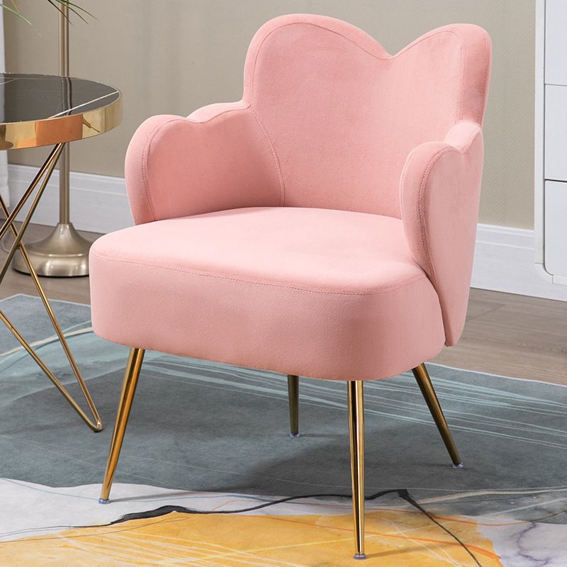 Velvet/Faux Leather Chair 23.6" L x 23.6"W x 30.7"H Arms Included Chair Clearhalo 'Accent Chairs' 'accent_chairs' 'Chairs & Seating' 'furn' 'furn_accent_chairs' 'Furniture' 'Living Room Furniture' 1200x1200_30aca107-c746-4224-8ea3-37cf9f09f425